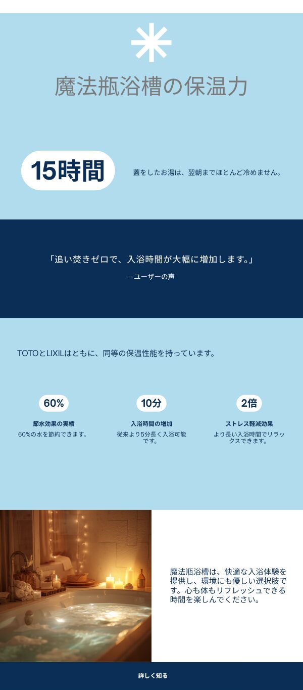 魔法瓶浴槽の保温力